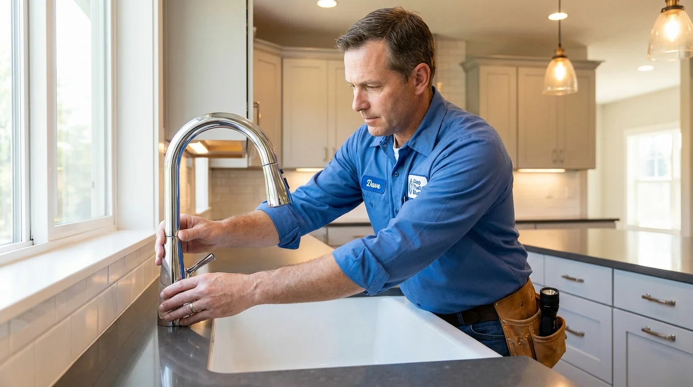 Kitchen faucet installation by Johns Plumbing LLC in Jena